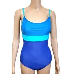 SPEEDO- WOMEN'S BLUE ONE-PIECE BATHING SUIT SIZE 8
